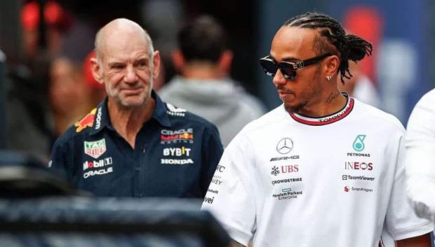 Newey y Hamilton en sus etapas en Red Bull y Mercedes, respectivamente