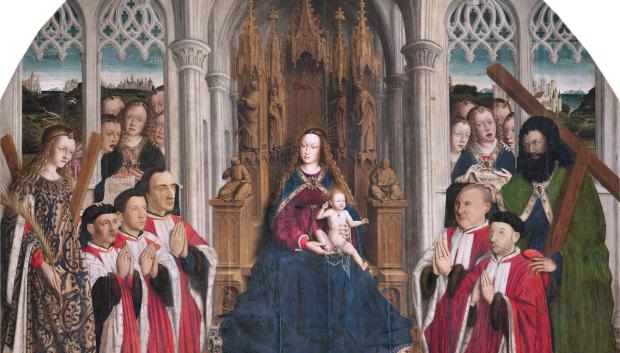 'Mare de Déu dels Consellers', óleo sobre tabla pintado por Lluís Dalmau en 1445