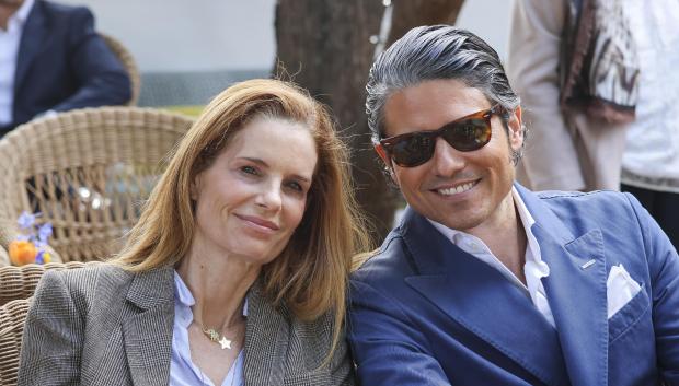 Olivia de Borbon and Julian Porras during an event for the 70th anniversary of the Marbella Club in Marbella. April 28 2024