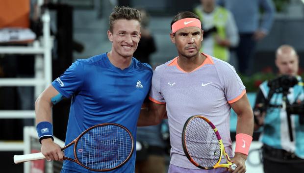 Nadal y Lehecka posan antes del partido