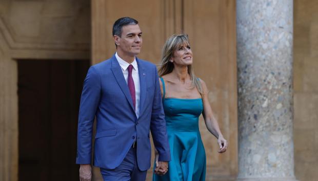 Pedro Sánchez junto a su mujer, Begoña Gómez