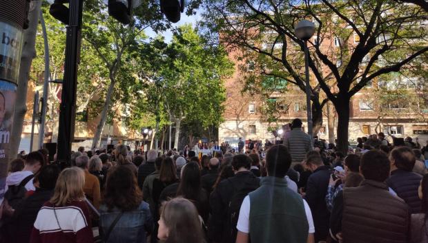 Mítin del PP, este lunes en Barcelona.