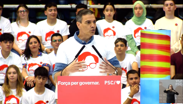 Pedro Sánchez, durante su intervención.