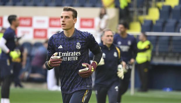 Lunin en un partido esta temporada