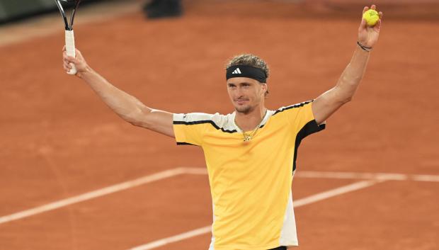 Alexander Zverev celebra la sufrida victoria ante Griekspoor