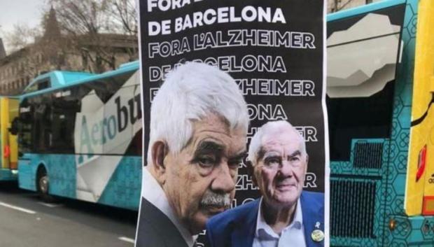 Los carteles contra la familia Maragall aparecieron en la precampaña de las últimas elecciones municipales