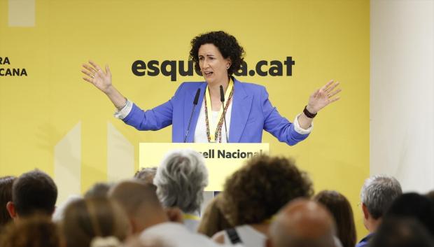 La secretaria general de ERC, Marta Rovira, durante una rueda de prensa tras la ejecutiva de ERC, en la sede del partido, a 12 de julio de 2024, en Barcelona, Catalunya (España). Durante su declaración, Rovira ha confirmado que no presentará candidatura en el Congreso Nacional del 30 de noviembre ni tampoco será la candidata republicana ante una posible repetición electoral en Catalunya. ERC concluye hoy la investigación interna sobre el escándalo de los carteles ofensivos promovidos desde el interior del partido contra el Alzhéimer y el expresidente de la Generalitat Pasqual Maragall y su hermano, Ernest Maragall, que fue candidato republicano a la Alcaldía de Barcelona. En el encuentro, participa Marta Rovira que ha llegado hoy a Catalunya tras seis años en Suiza.
12 JULIO 2024;SECRETARIA;ERC;MARTA ROVIRA
Kike Rincón / Europa Press
12/7/2024