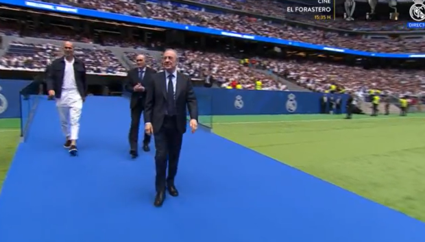 Florentino, Pirri y Zidane salen a la presentación