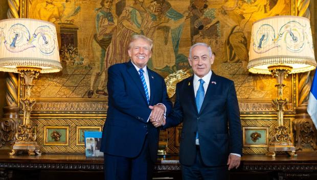 Donald Trump recibe al primer ministro israelí Benjamín Netanyahu en Mar-a-Lago