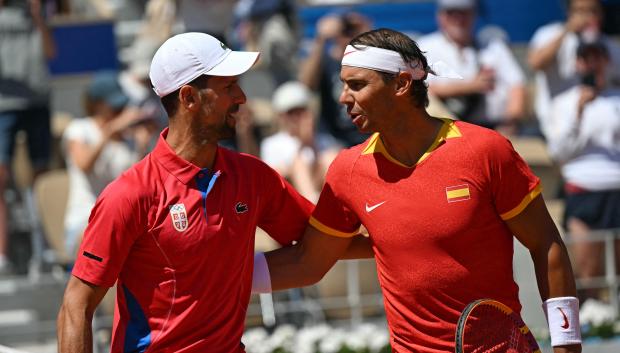 Novak Djokovic y Rafa Nadal, en los Juegos Olímpicos de París