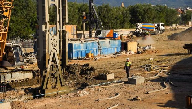 Obras de construcción del tanque de tormentas