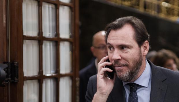 Oscar Puente during the vote on the amnesty law in the Congress of Deputies in Madrid on Thursday, 14 March 2024.