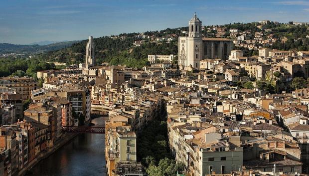 Imagen panorámica del centro de Gerona