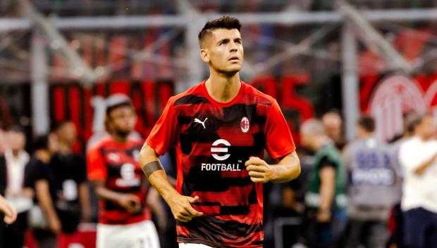 Mandatory Credit: Photo by Mairo Cinquetti/NurPhoto/Shutterstock (14635341ae)
Alvaro Morata is in action during the Trofeo Berlusconi match between AC Milan and AC Monza in Milano, Italy, on August 13, 2024, at Stadio Giuseppe Meazza .
AC Milan v Monza - Trofeo Berlusconi, Milano, Italy - 13 Aug 2024 *** Local Caption *** .,Alvaro Morata is in action during the Trofeo Berlusconi match between AC Milan and AC Monza in Milano, Italy, on August 13, 2024, at Stadio Giuseppe Meazza .