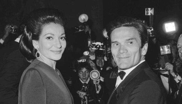 Maria Callas y Pier Paolo Pasolini en 1970