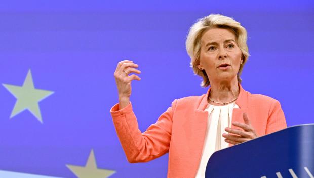 La presidenta de la Comisión Europea, Ursula von der Leyen, en Bruselas