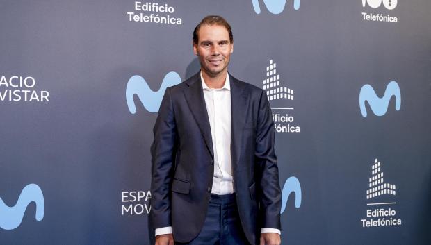 Tennisplayer Rafael Nadal at photocall for inauguration of Movistar Space in Madrid on Thursday, 12 September 2024.