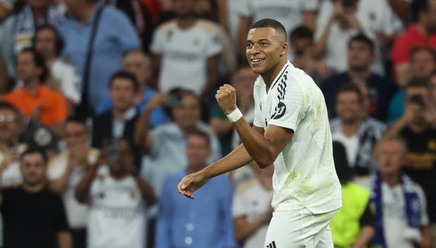 Kylian Mbappé marcó su primer gol con el Real Madrid en la Champions