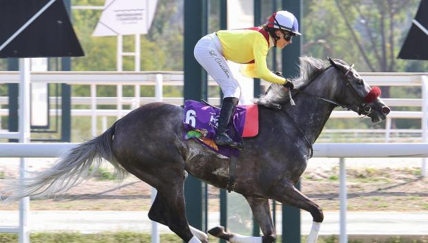 'Chusquez' con Lucie Castillon - 2ª Carrera 'Premio Marca - III Campeonato de Jocketas'