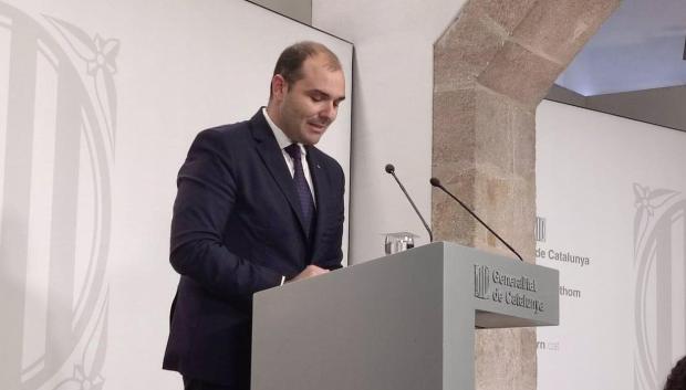Albert Dalmau, consejero de Presidencia, durante la presentación del plan