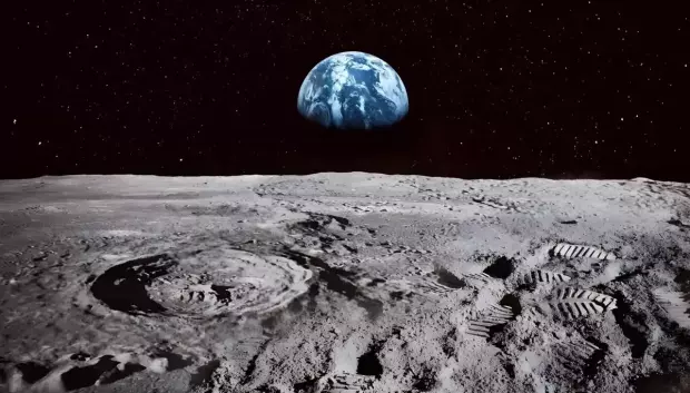 La Tierra, vista desde la Luna