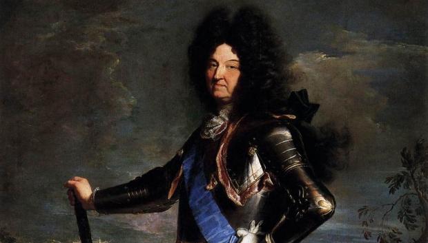 Luis XIV (el Grande) en 1701, por Hyacinthe Rigaud