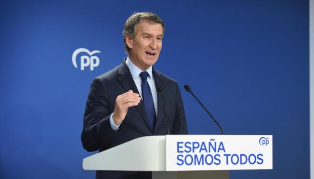 El presidente del Partido Popular, Alberto Núñez Feijóo