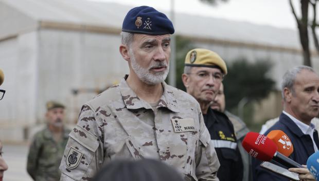 Felipe VI visita la Base Militar Jaume I de Bétera (Valencia)