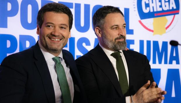 El líder de Chega, André Ventura, junto a Santiago Abascal
VOX
11/3/2024