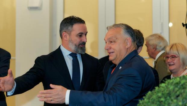 Santiago Abascal y Viktor Orbán, en Bruselas