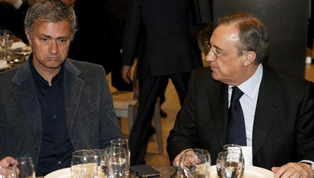 Mourinho y Florentino Pérez, durante la etapa del luso como entrenador del Real Madrid
