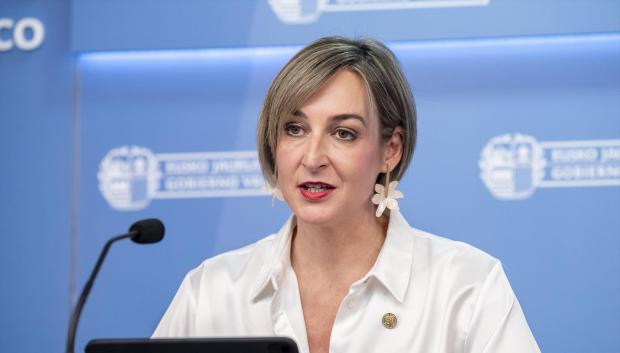 La portavoz del Gobierno Vasco, Maria Ubarretxena.

REMITIDA / HANDOUT por GAIZKA UCEDA- GOBIERNO VASCO
Fotografía remitida a medios de comunicación exclusivamente para ilustrar la noticia a la que hace referencia la imagen, y citando la procedencia de la imagen en la firma
11/12/2024