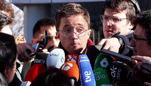 Declaraciones de Iligo Errejón a la puerta de los juzgados