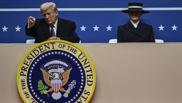 Donald Trump junto a Melania