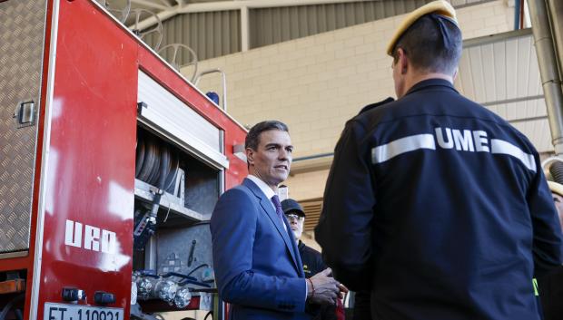 Pedro Sánchez durante su visita a Valencia