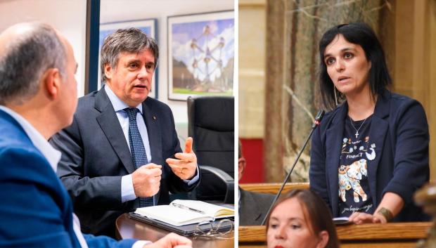 El líder de Junts, Carles Puigdemont, y la de Aliança Catalana, Sílvia Orriols, en sendas imágenes de archivo
