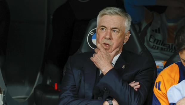 Carlo Ancelotti, durante el partido de LaLiga entre el Real Madrid y el Girona