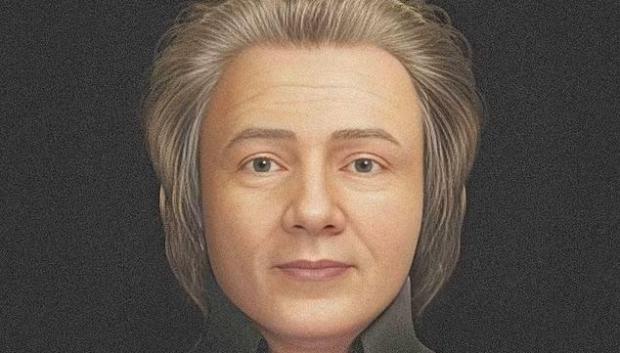 Reconstrucción del rostro del compositor