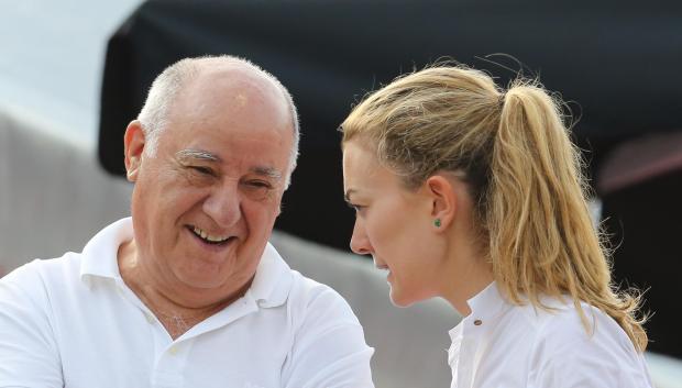 Amancio Ortega y su hija Marta