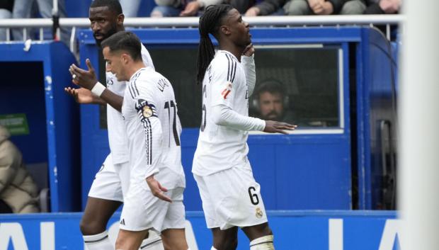 Eduardo Camavinga celebra su gol frente al Deportivo Alavés