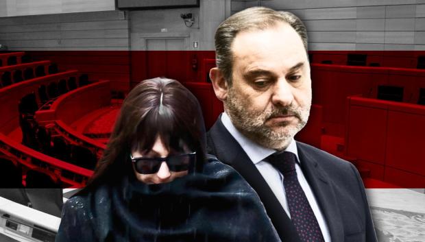 Montaje de Jessica Rodríguez y el ex ministro José Luis Ábalos