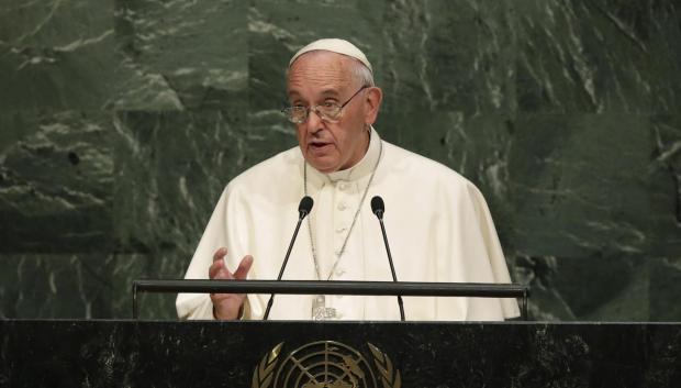 El Papa Francisco durante una intervención en la Asamblea General de las Naciones Unidas