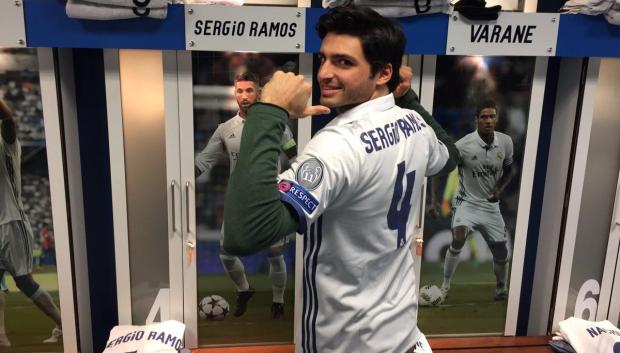 Carlos Sainz fiel seguidor del conjunto blanco