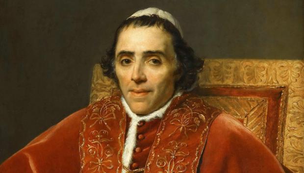 Retrato de Pío VII por Jacques-Louis David