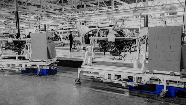 Robots AGV en funcionamiento
