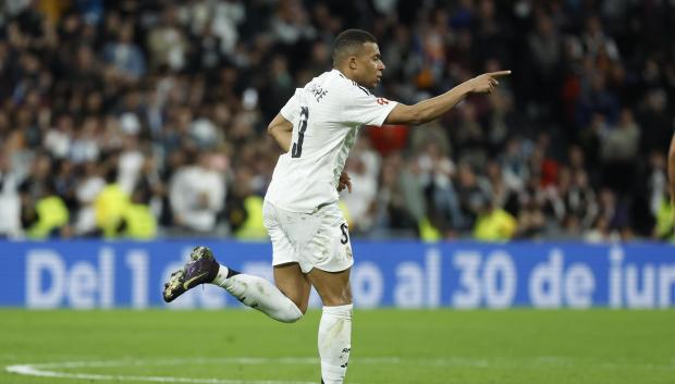 Kylian Mbappé celebra el gol del 1-1 ante el Mallorca