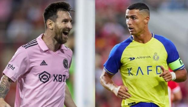 Montaje de Leo Messi y Cristiano Ronaldo
