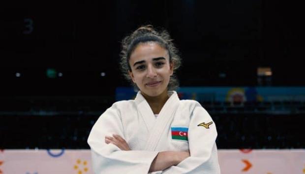 Shahana Hajiyeva durante el campeonato paralímpico de Judo