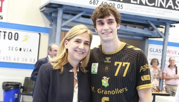 Infanta Cristina and Pablo Urdangarin during Asobal League In Segovia 25 May 2025
