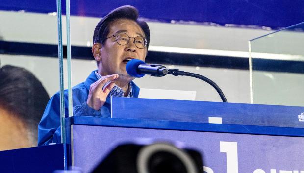 Lee Jae-myung, candidato presidencial del Partido Democrático (DP) de Corea del Sur